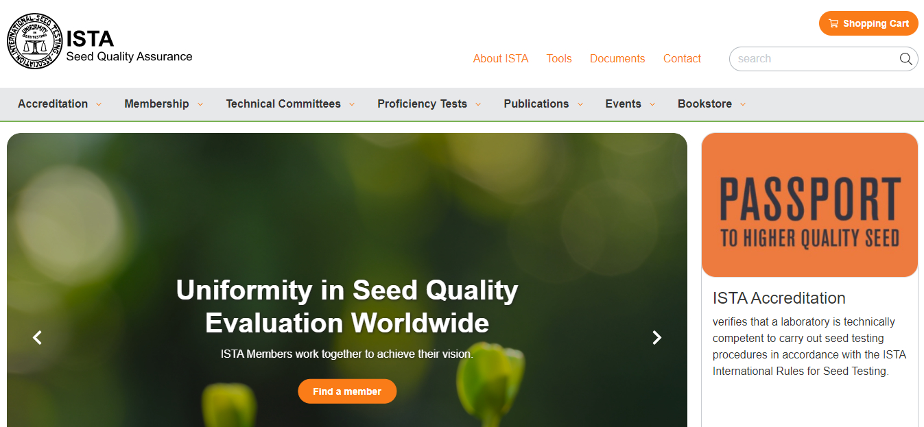 A International Seed Testing Association (ISTA) lança seu novo site