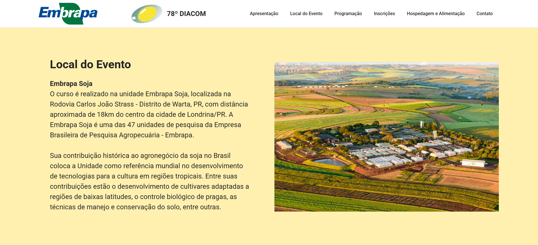 O 78º Curso DIACOM – Tetrazólio e Patologia de Sementes será realizado de 7 a 11 de julho de 2025 na Embrapa Soja