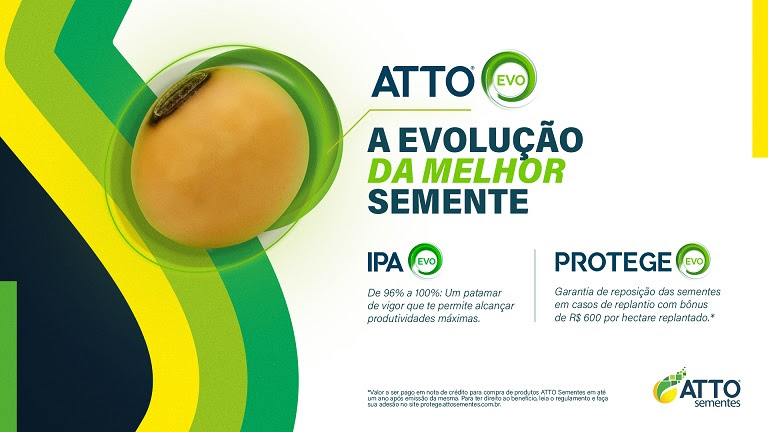 ATTO EVO é lançada com garantia de índice de vigor acima de 96 no Brasil