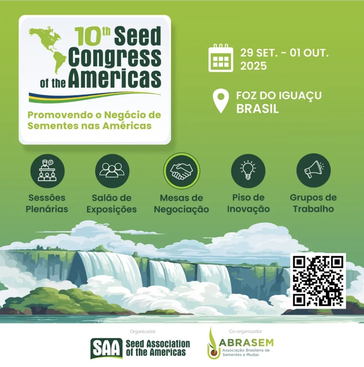 Congresso de Sementes das Américas de 2025 será em Foz do Iguaçu