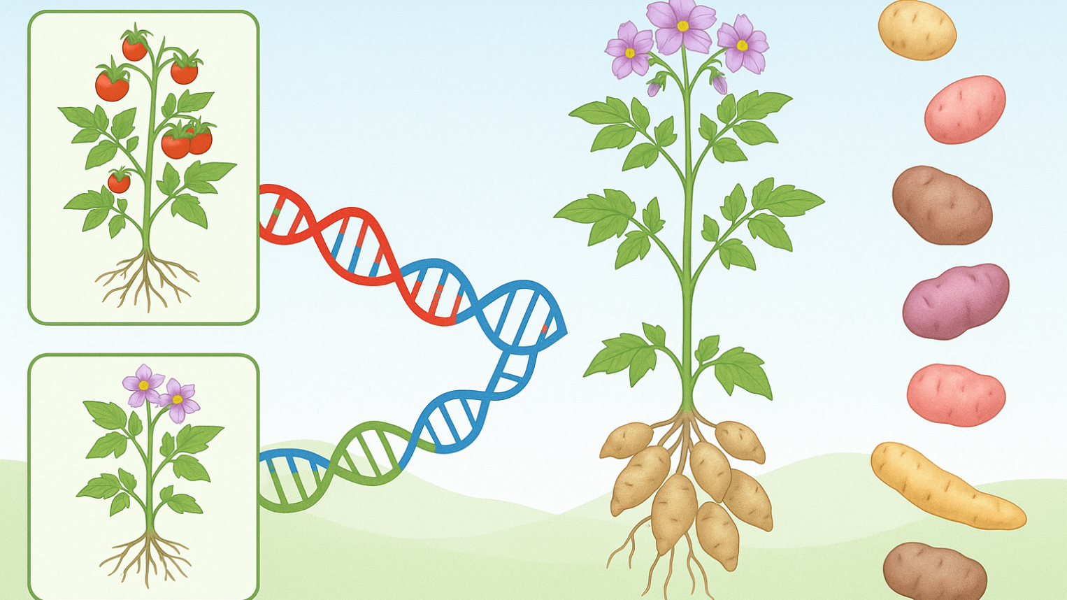 O mistério da evolução da batata foi resolvido: ela surgiu do cruzamento entre um ancestral do tomate e uma planta selvagem chilena