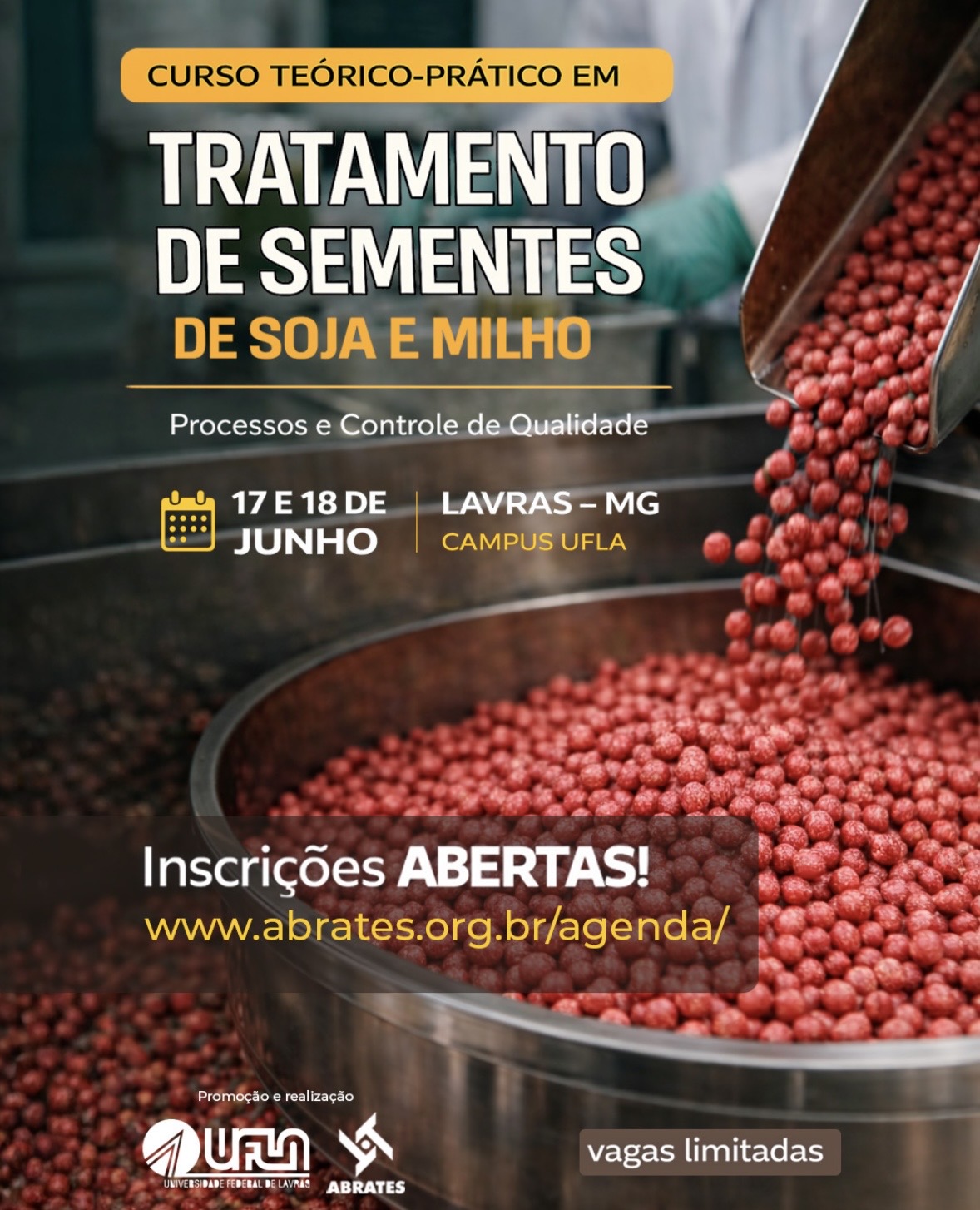 ABRATES e Universidade Federal de Lavras lançam cursos inéditos de análise de sementes tratadas e forrageiras
